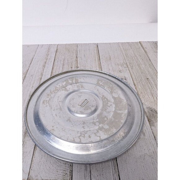 Vintage Pure Aluminum Safety Ring Pot Cover Round Metal Lid 7" - Picture 4 of 5